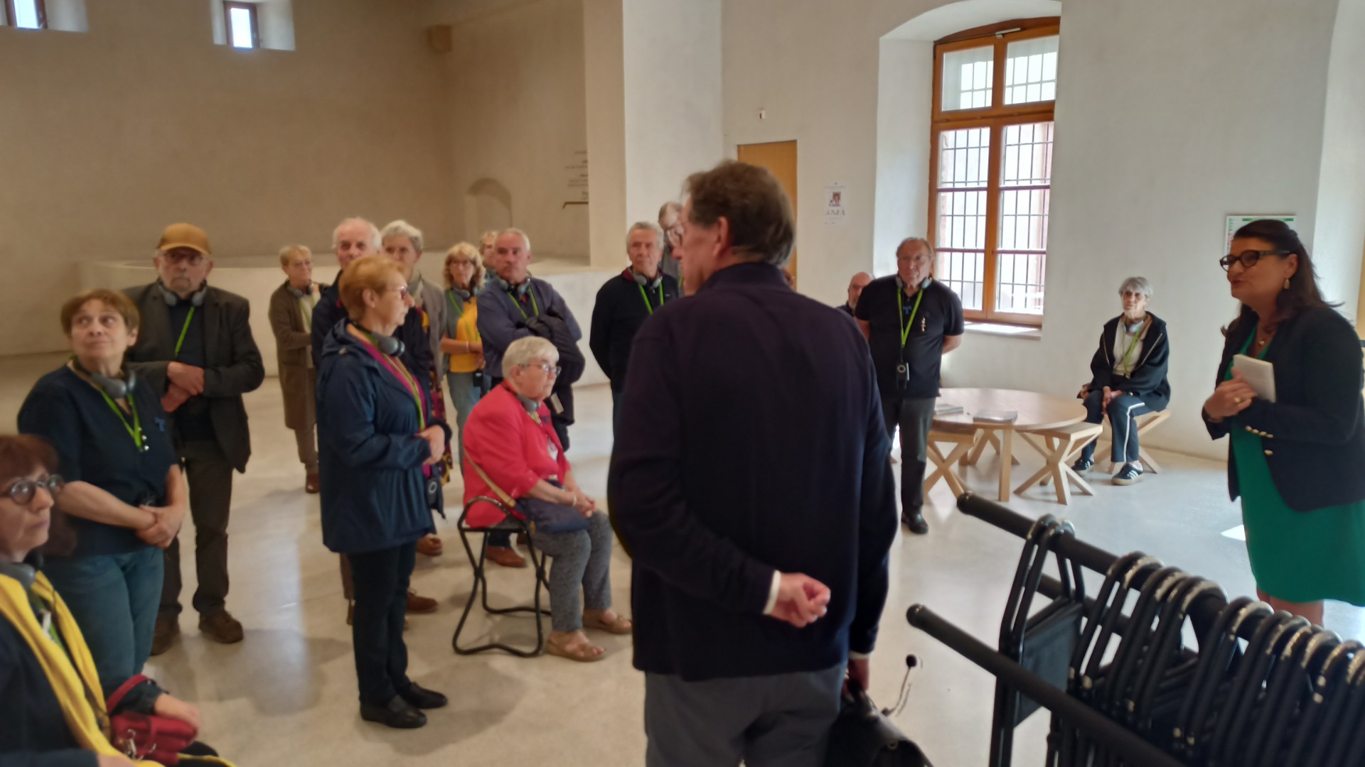 accueil au Musée Unterlinden par Mme Schmidt, aministratrice du musée Unterlinden