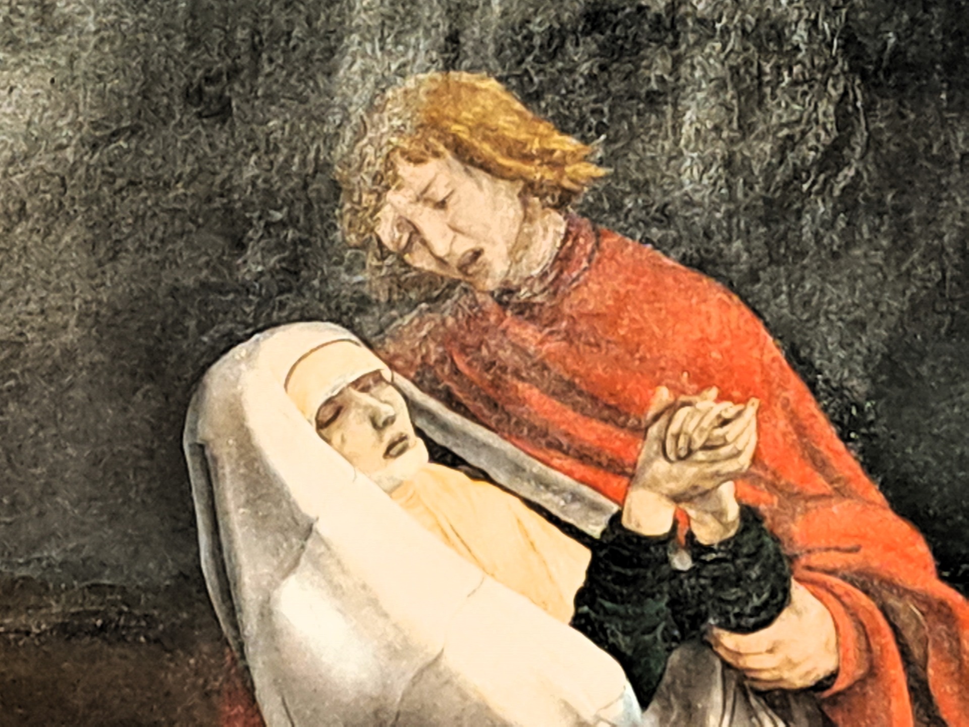 la mère du Christ soutenue par st Jean l'évangéliste