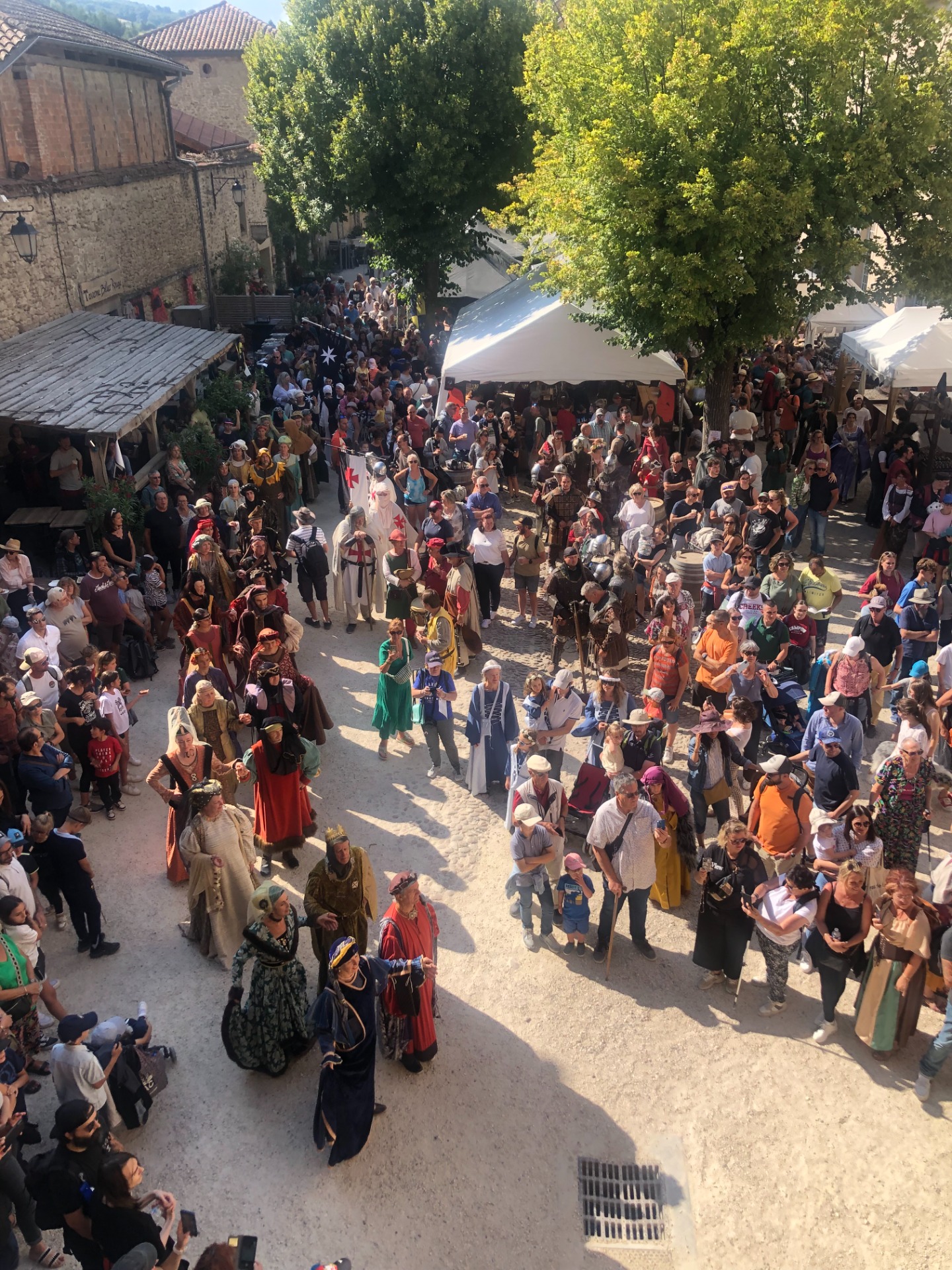 l'arrivée du cortège qui rend visite à l'abbaé général de l'ordre de Saint-Antoine
